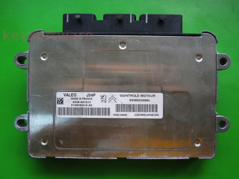 ECU Peugeot 207 1.4 9663306680 21585932 J34P +