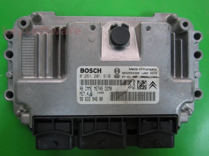 ECU Peugeot 307 1.6 9663394680 0261201610 ME7.4.5 }