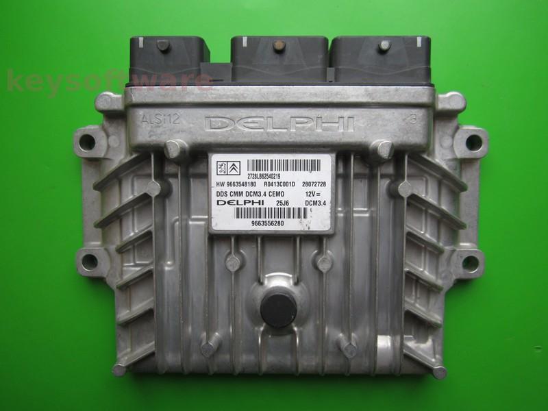 ECU Peugeot 407 2.0HDI 9663556280 28072728 DCM3.4