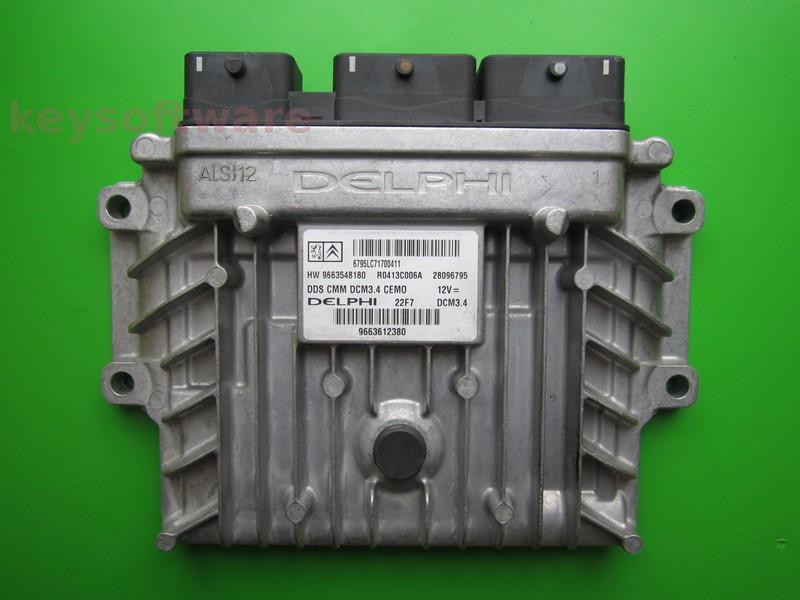 ECU Peugeot 407 2.0HDI 9663612380 28096795 DCM3.4