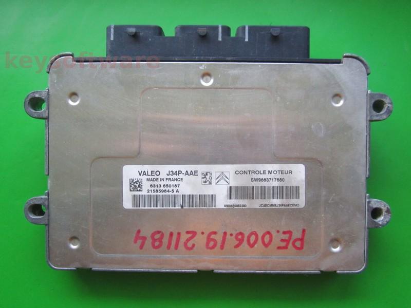 ECU Peugeot 206 1.4 9663717680 21585984 J34P-AAE