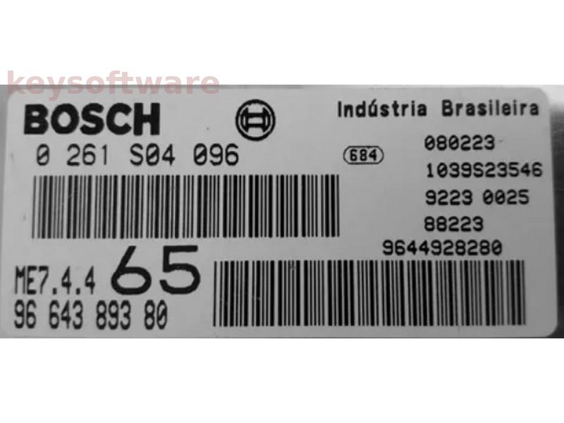 ECU Peugeot 206 1.4 9664389380 0261S04096 ME7.4.4 {