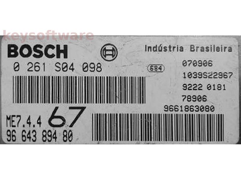 ECU Citroen C3 1.4 9664389480 0261S04098 ME7.4.4 {