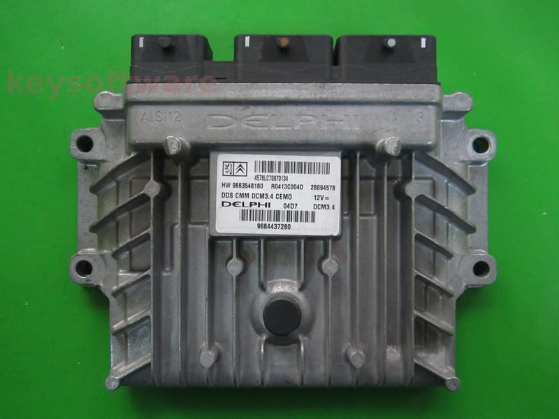 ECU Peugeot 307 2.0HDI 9664437280 28094578 DCM3.4