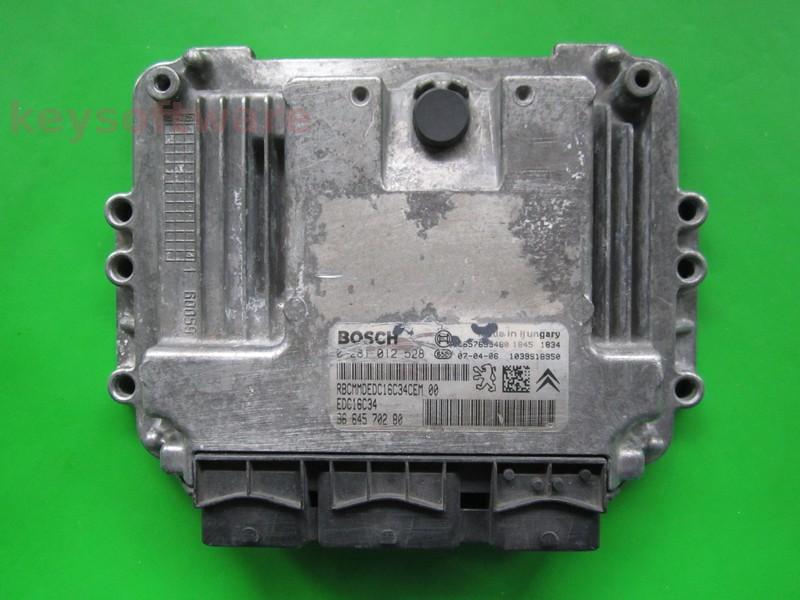ECU Peugeot 206 1.4HDI 9664570280 0281012528 EDC16C34
