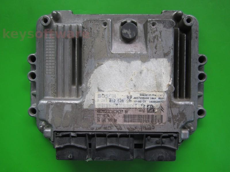 ECU Peugeot 206 1.4HDI 9664620780 0281012528 EDC16C34 {
