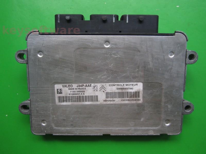 ECU Peugeot 206 1.4 9664637080 21586207 J34P-AAE {