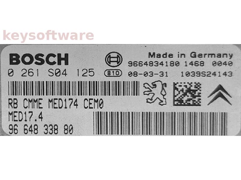 ECU Peugeot 308 1.6 9664833880 0261S04125 MED17.4 {