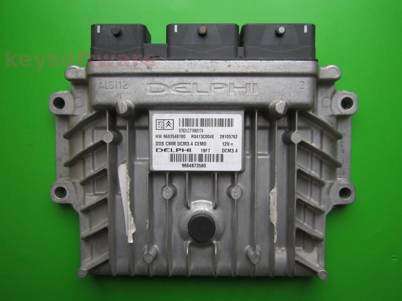 ECU Peugeot 407 2.0HDI 9664873580 28105762 DCM3.4