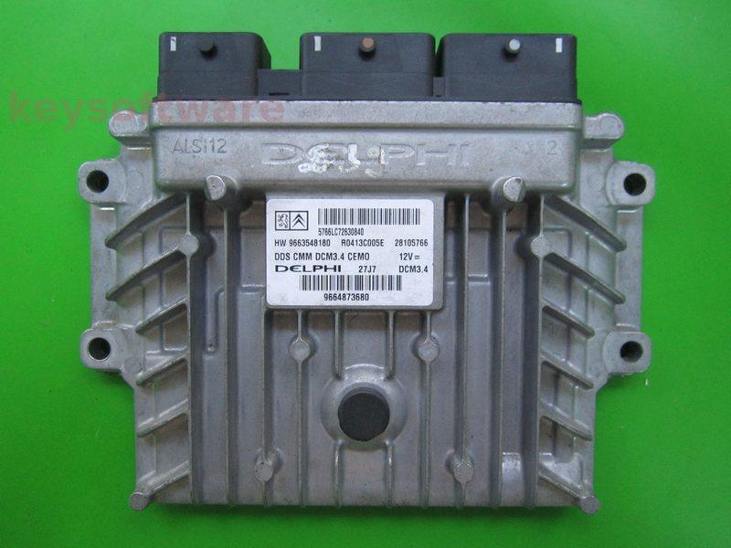 ECU Peugeot 307 2.0HDI 9664873680 28105766 DCM3.4