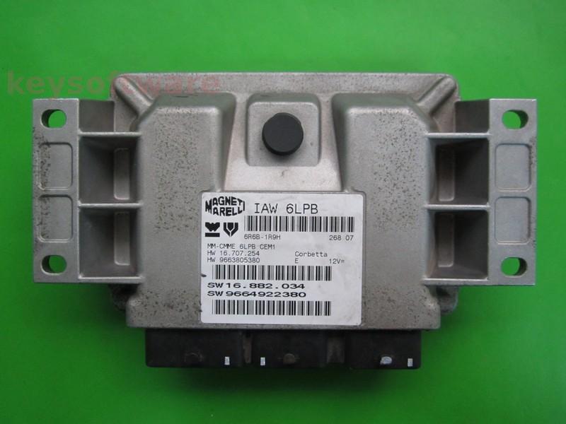 ECU Peugeot 407 1.8 9664922380 IAW 6LPB {+