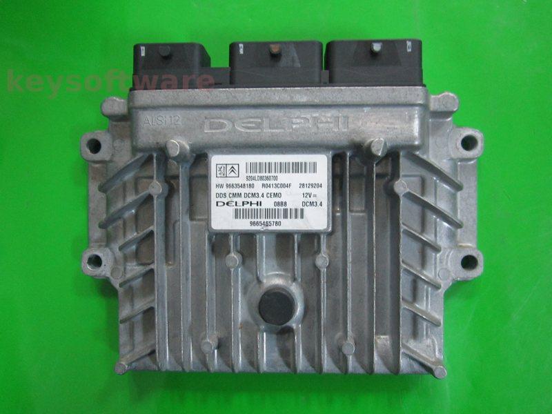 ECU Peugeot 307 2.0HDI 9665465780 28129204 DCM3.4