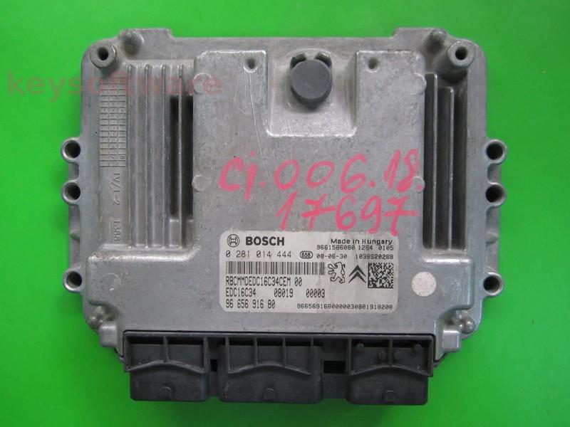 ECU Peugeot Bipper 1.4HDI 9665691680 0281014444 EDC16C34 8HS }