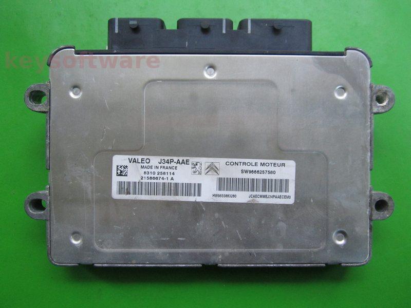 ECU Peugeot 206 1.4 9666257580 21586674 J34P-AAE