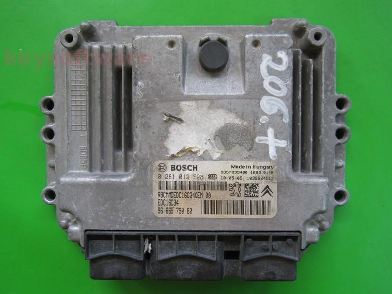 ECU Peugeot 207 1.4HDI 9666579080 0281012526 EDC16C34
