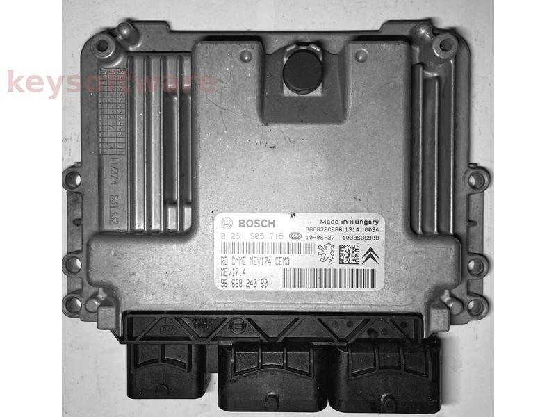 ECU Peugeot 308 1.4 9666824080 0261S05715 MEV17.4 {