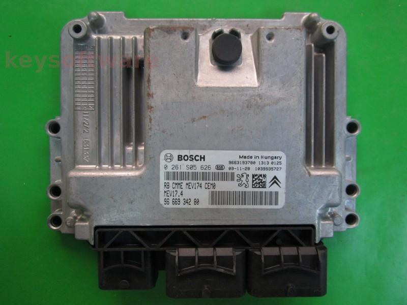 ECU Peugeot 308 1.6 9666934280 0261S05626 MEV17.4