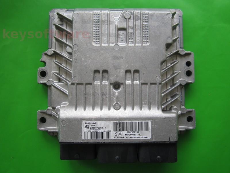ECU Peugeot 308 1.6HDI 9667155780 S180075002F SID807