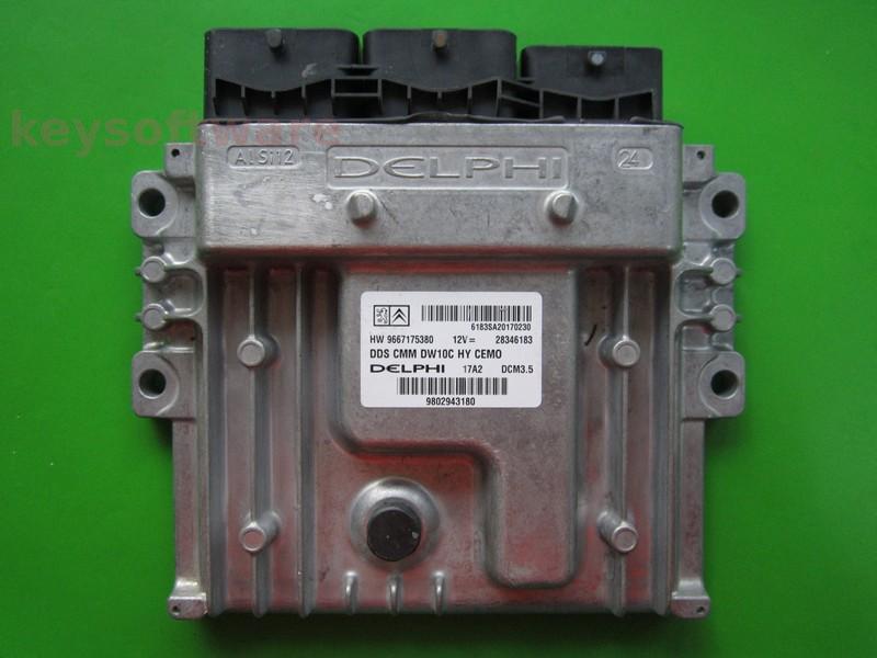 ECU Peugeot 508 2.0HDI 9802943180 28346183 DCM3.5
