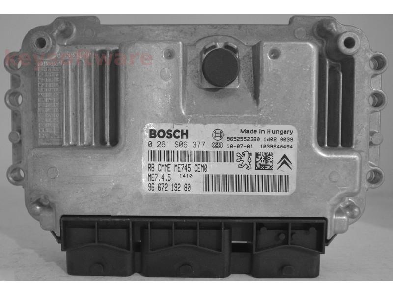 ECU Peugeot 308 1.6 9667219280 0261S06377 ME7.4.5 {