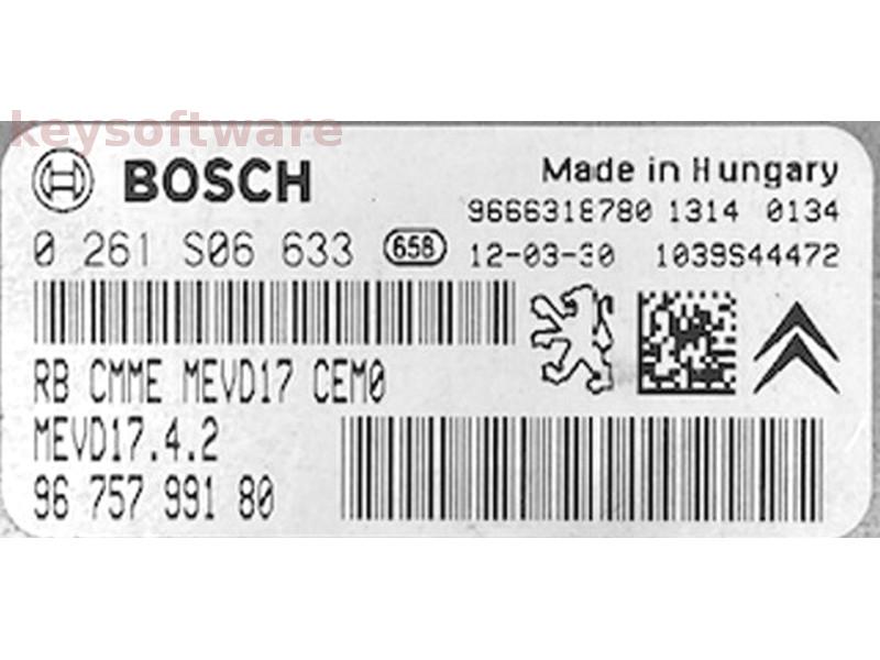 ECU Peugeot 308 1.6 9675799180 0261S06633 MEVD17.4.2 {