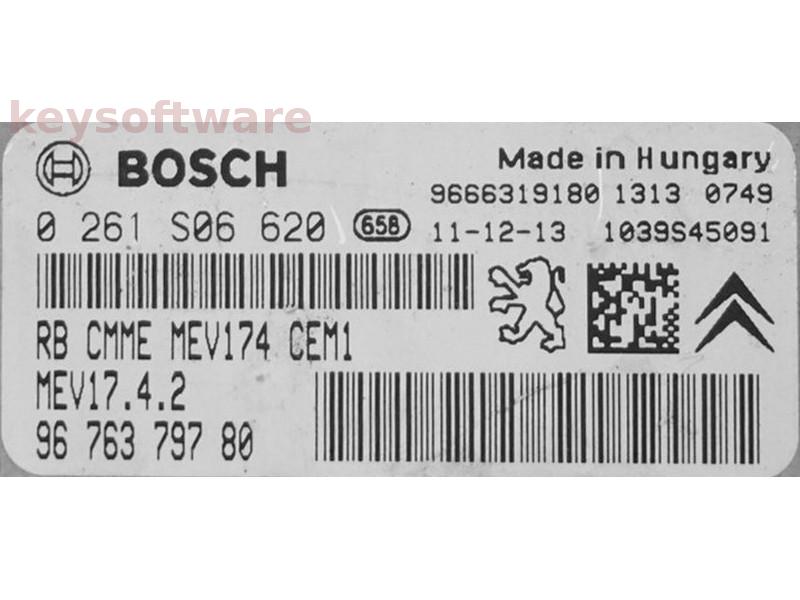 ECU Peugeot 207 1.4 9676379780 0261S06620 MEV17.4.2