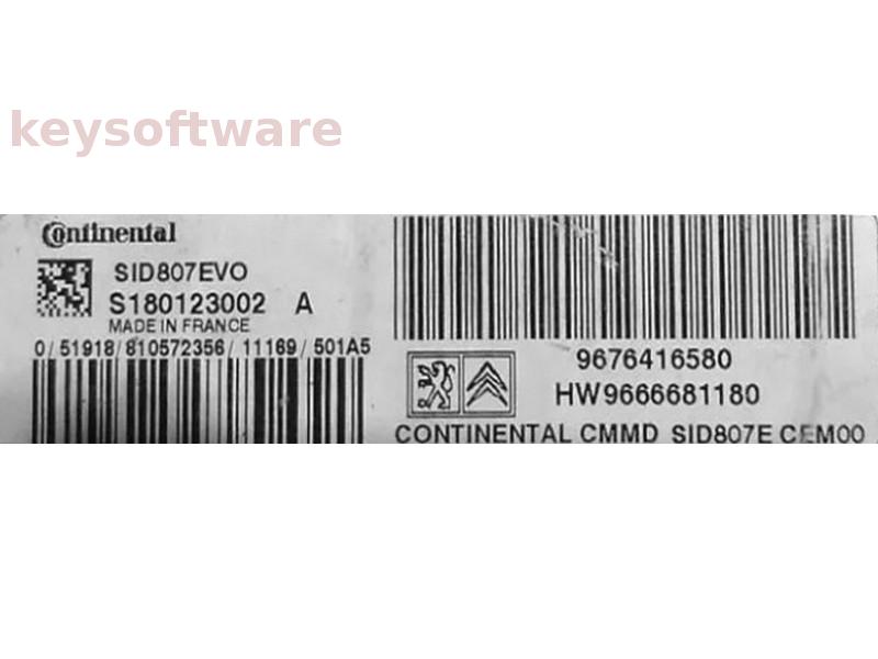 ECU Peugeot 308 1.6HDI 9676416580 S180123002A SID807EVO {
