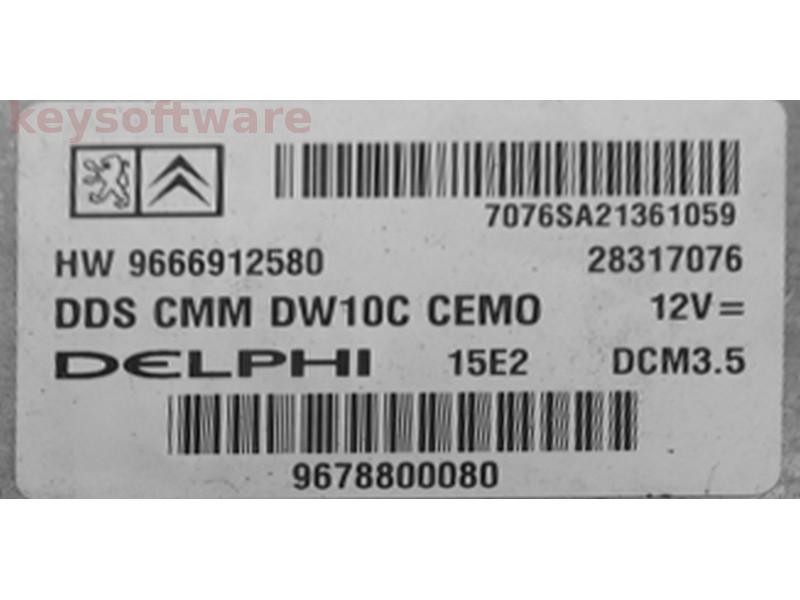 ECU Peugeot 3008 2.0HDI 9678800080 28317076 DCM3.5