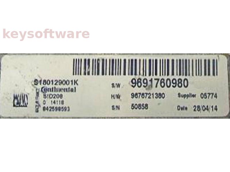 ECU Peugeot Boxer 2.2HDI 9691760980 S180129001K SID208 {