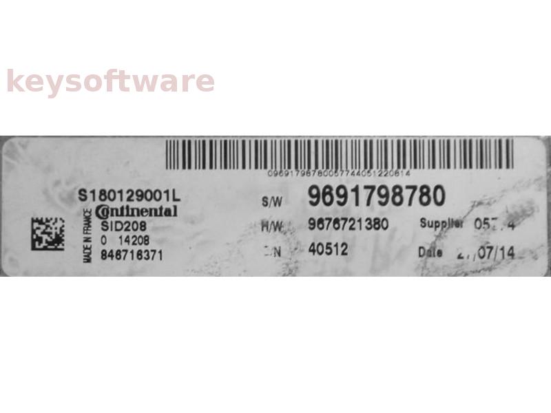 ECU Peugeot Boxer 2.2HDI 9691798780 S180129001L SID208 {