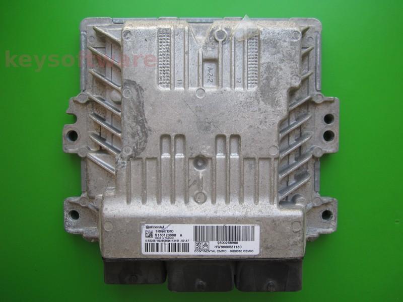 ECU Peugeot 207 1.6HDI 9800268980 S180123008A SID807EVO }