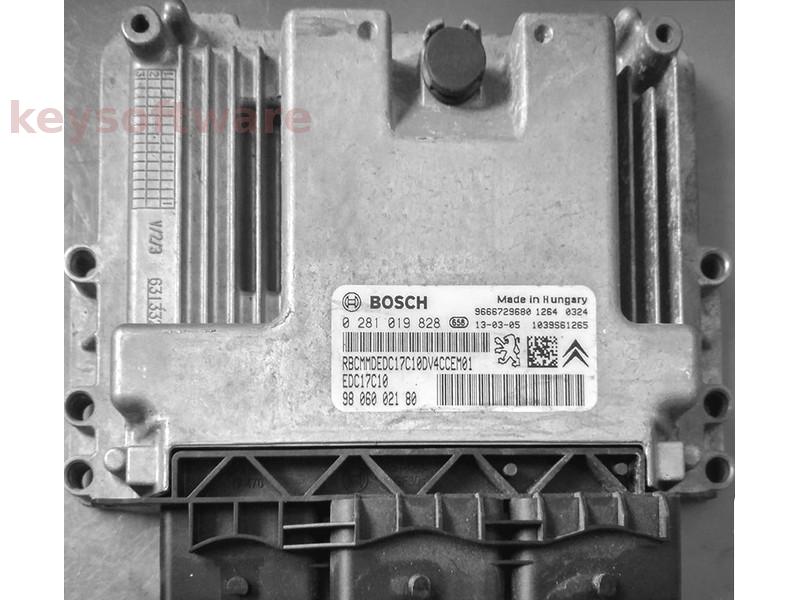 ECU Peugeot 208 1.4HDI 9806002180 0281019828 EDC17C10 {