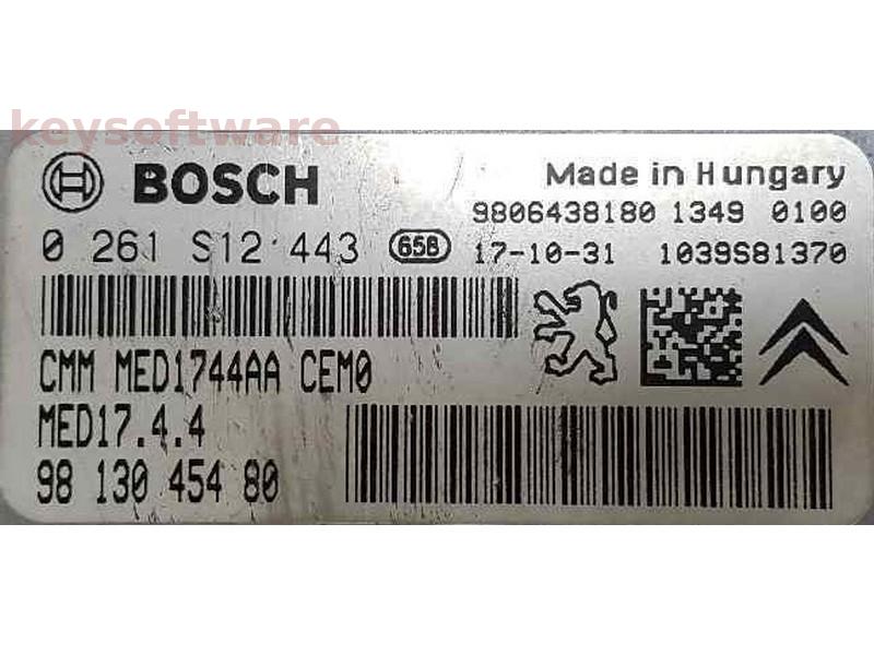 ECU Peugeot 3008 1.6 9813045480 0261S12443 MED17.4.4 {