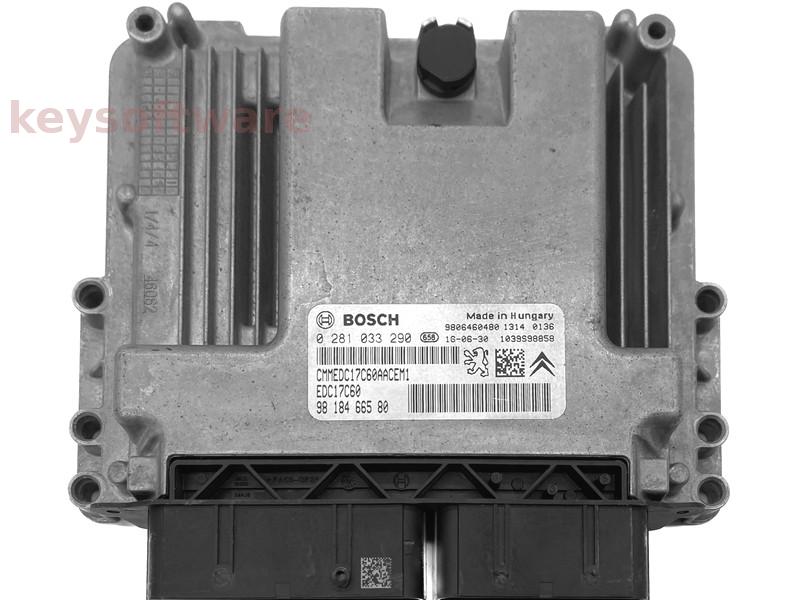 ECU Peugeot 3008 1.6HDI 9818466580 0281033290 EDC17C60 {