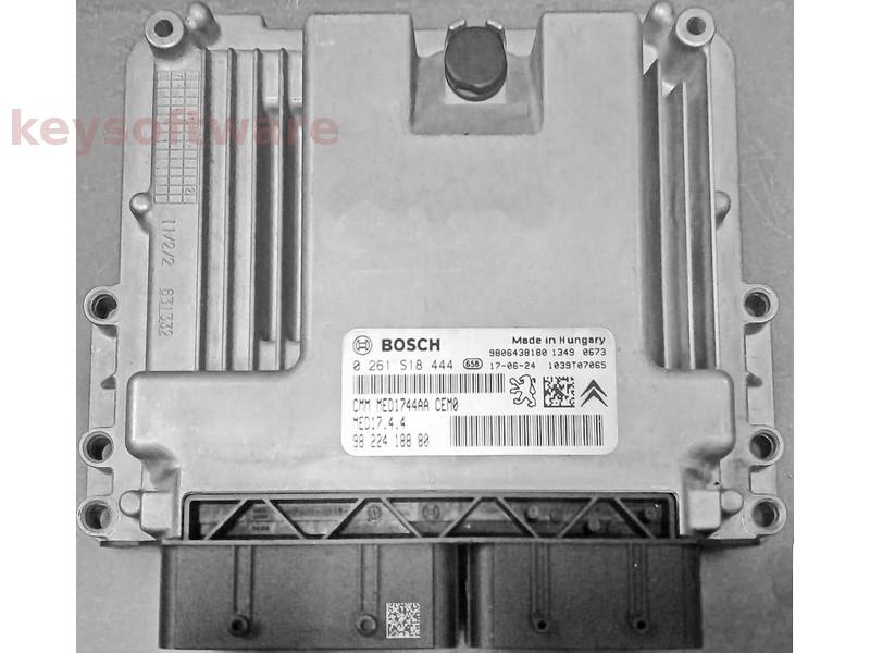 ECU Peugeot 3008 1.6 9822418880 0261S18444 MED17.4.4