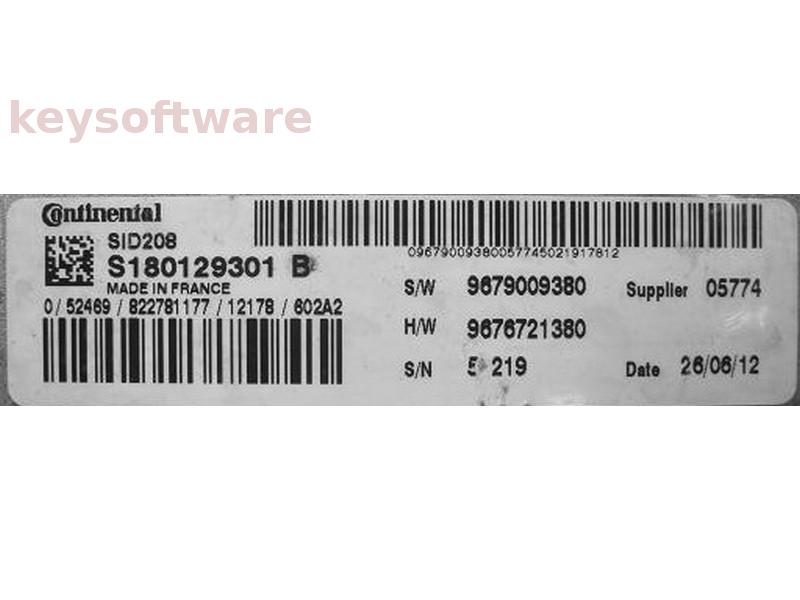 ECU Peugeot Boxer 2.2HDI 9679009380 S180129301B SID208