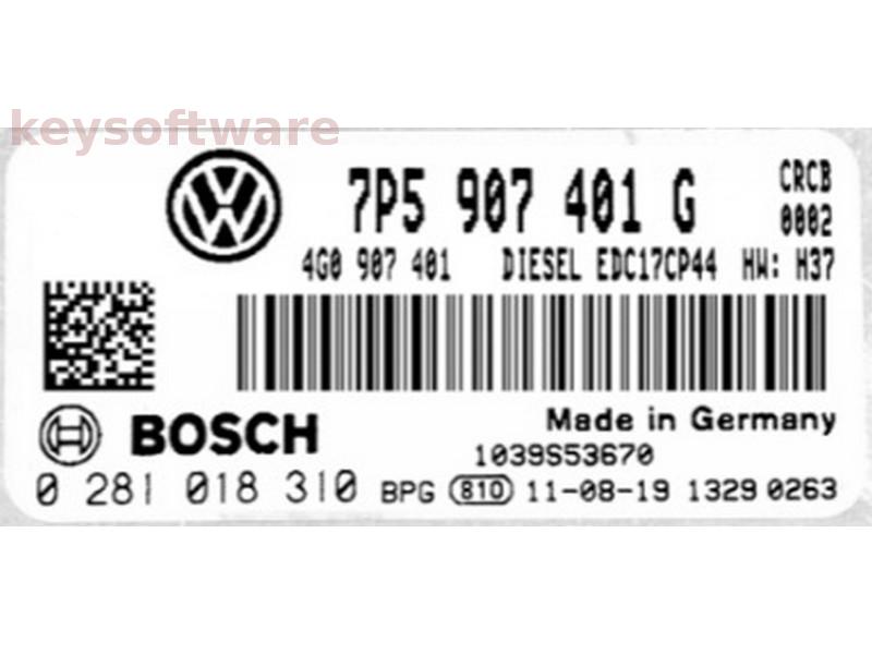 ECU Porsche Cayenne 3.0TDI 7P5907401G 0281018310 EDC17CP44 CRCB{