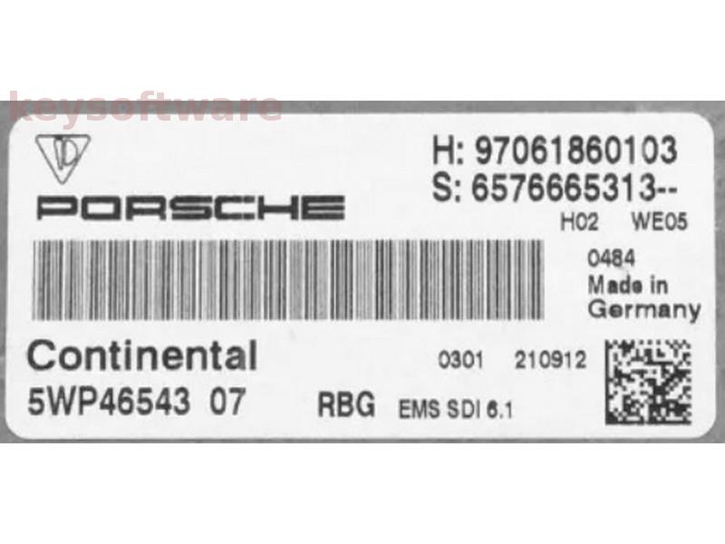 ECU Porsche Panamera 4.8 97061860103 5WP46543 EMS SDI6.1 {