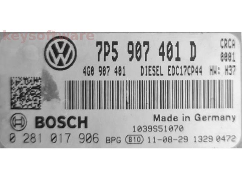 ECU Porsche Cayenne 3.0TDI 7P5907401D 0281017906 EDC17CP44 H37
