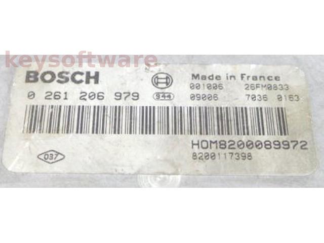 ECU Renault Clio 3.0 8200117398 0261206979 ME7.4.6 {