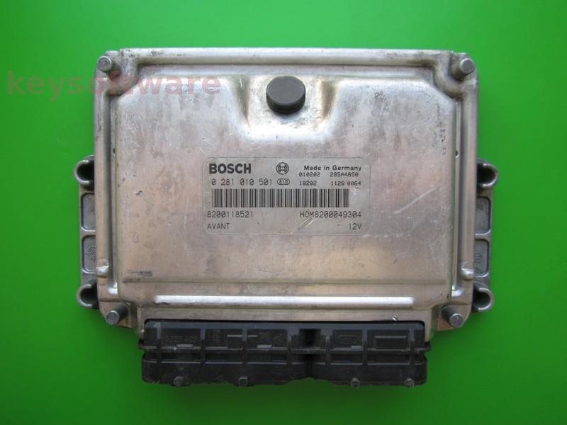 ECU Renault Clio 1.9DCI 8200118521 0281010501 EDC15VM+ {