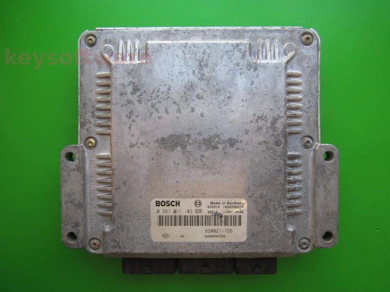 ECU Renault Espace 2.2DCI 8200085386 0281011103 EDC15C3