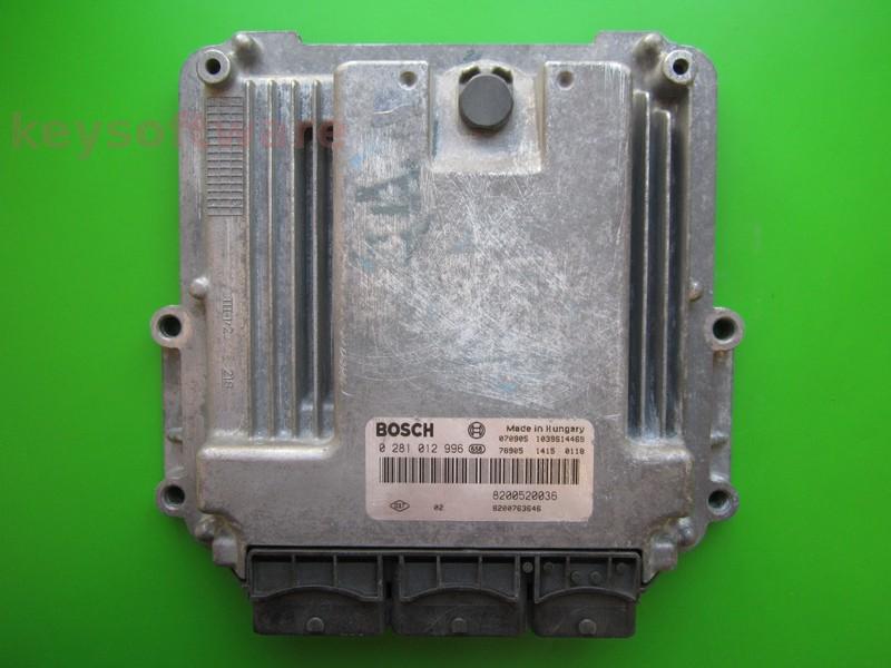 ECU Renault Espace 2.2DCI 8200763646 0281012996 EDC16CP33 }