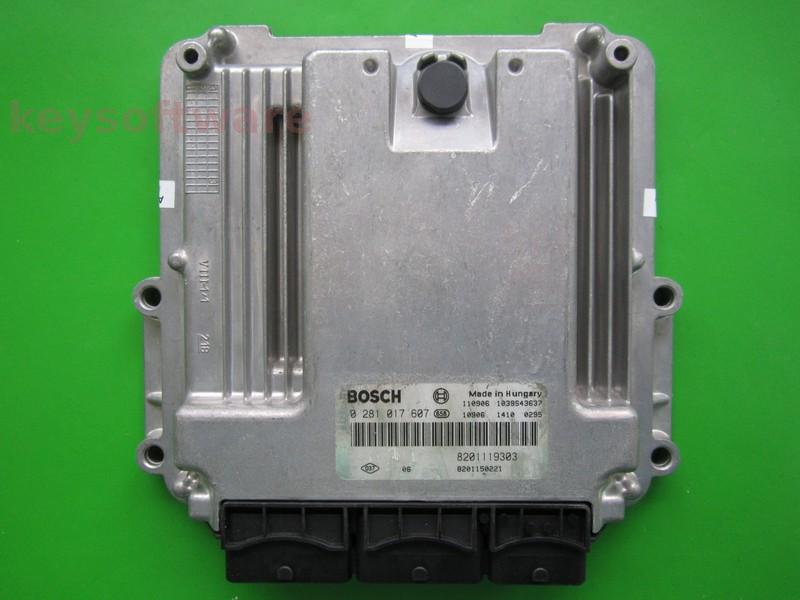 ECU Renault Espace 2.0DCI 8201150221 0281017607 EDC16CP33