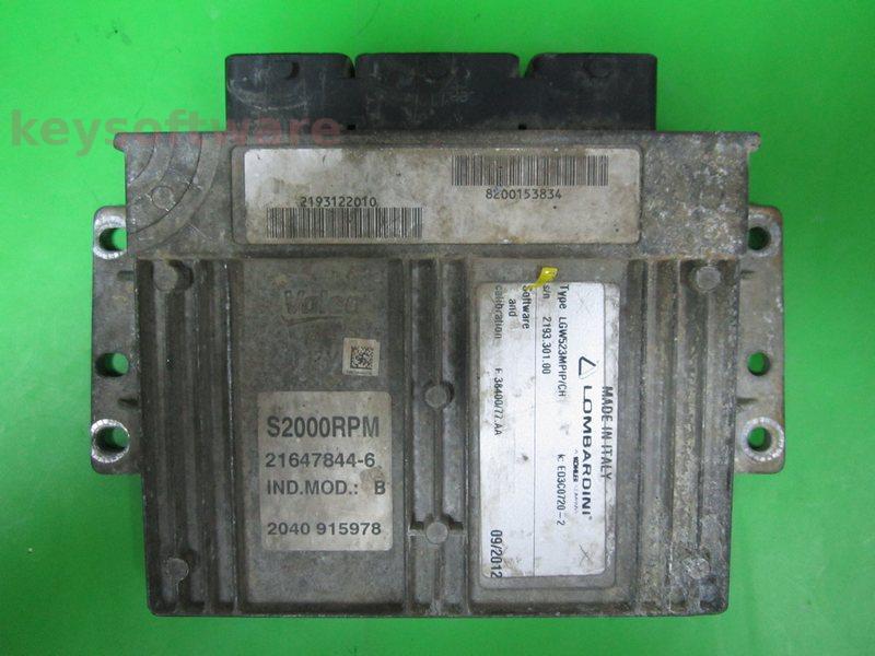 ECU Renault Clio 1.2 2193122010 21647844 S2000RPM {+
