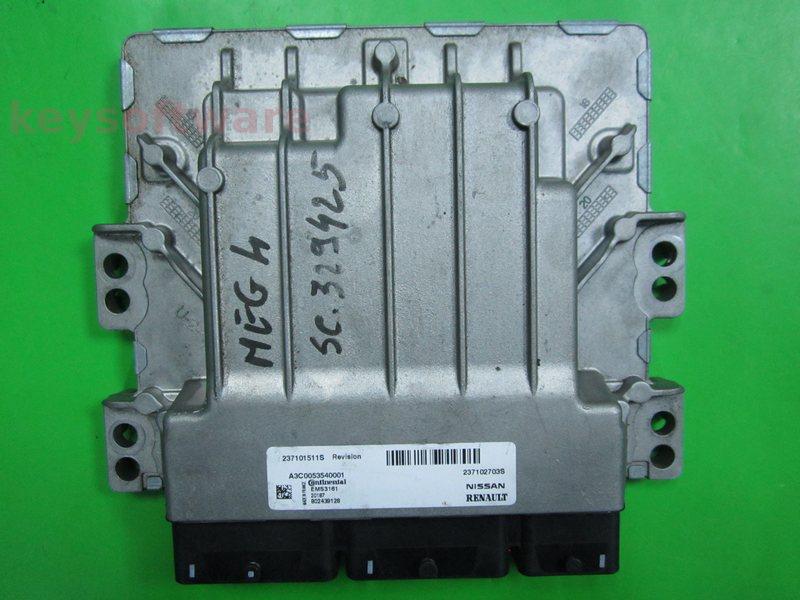 ECU Renault Captur 1.3 237101511S A3C0053540001 EMS3161
