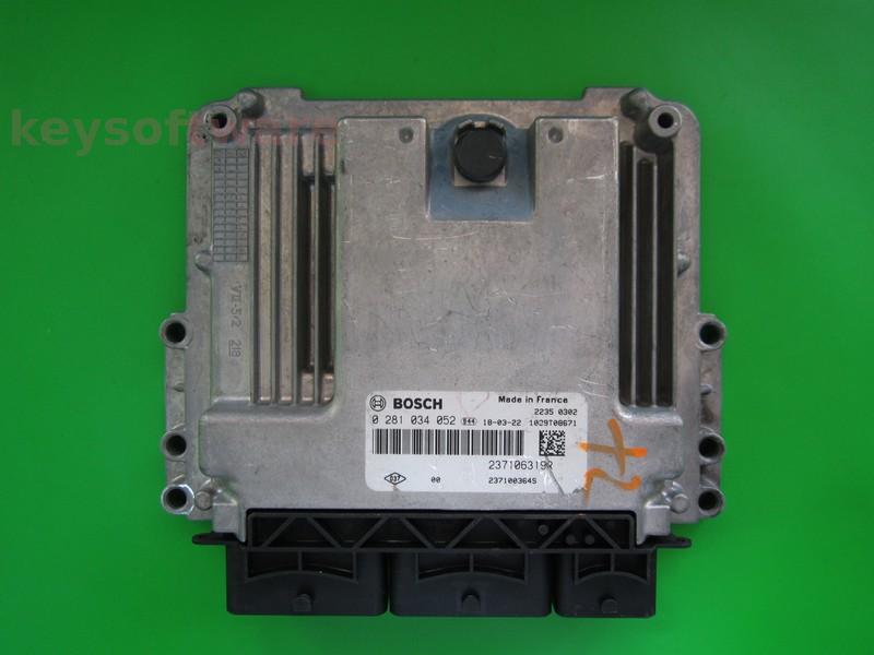 ECU Renault Captur 1.5DCI 237100364S 0281034052 EDC17C84