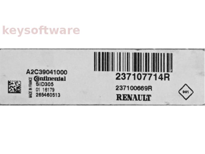 ECU Renault Fluence 1.5DCI 237107714R A2C39041000 SID305 {