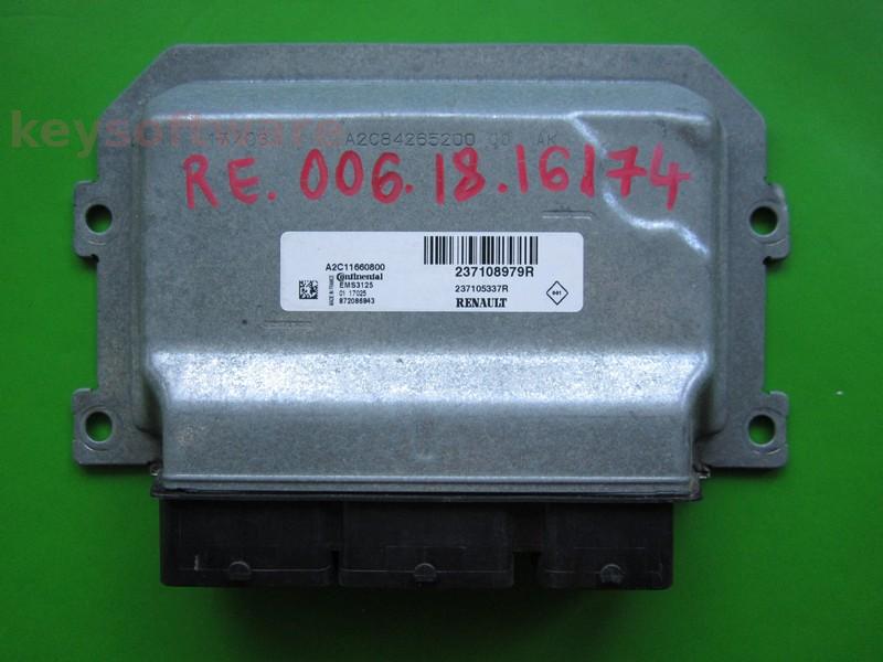 ECU Renault Clio 1.2 237108979R 237105337R EMS3125