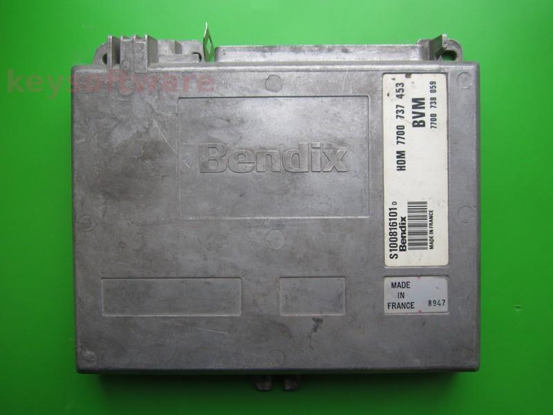 ECU Renault 25 2.0 HOM7700737453 S100816101D Bendix